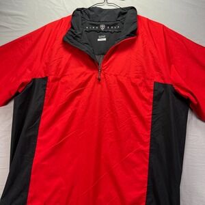 Nike Golf Jacket Mens Large Red Short Sleeve Storm Fit Windbreaker Light Weight